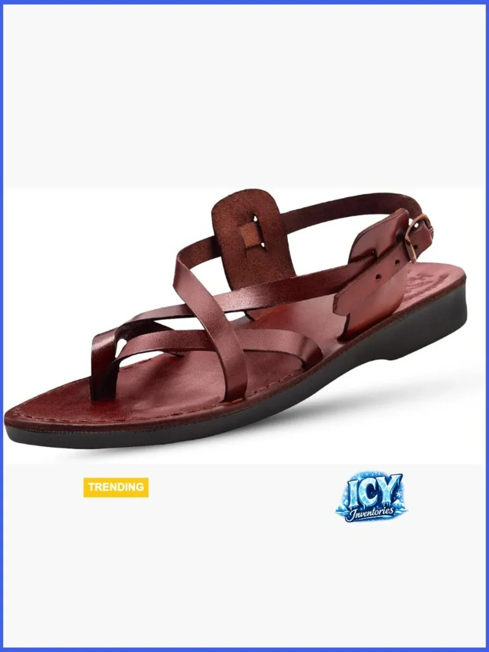 Men's Fisherman Sandals Handmade in Jerusalem Leather Slides Unisex